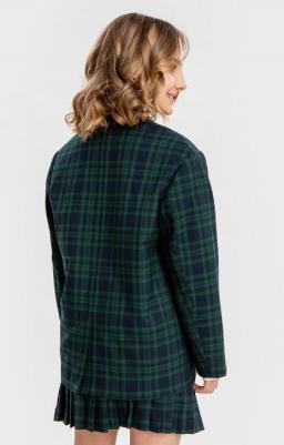 Пиджак однобортный в клетку (146) – фото 9