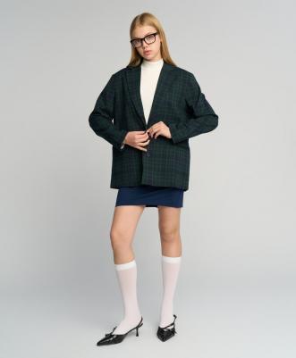 Пиджак однобортный в клетку (152) – фото 4