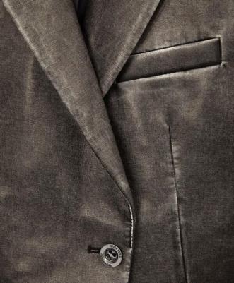 Пиджак укороченный из вареной экокожи серый для девочки, 158, 22407GJC4801 – фото 1