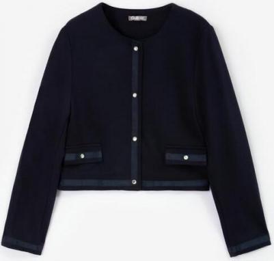 Жакет укороченный синий для девочки, 122, 224GSGMC1901 – фото 1