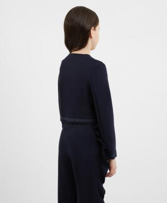 Жакет укороченный синий для девочки, 128, 224GSGMC1901 – фото 2