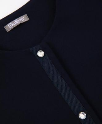 Жакет укороченный синий для девочки, 128, 224GSGMC1901 – фото 4