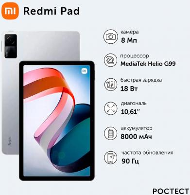 Redmi Pad 10.61" 4/128Gb, Moonlight Silver – фото 1