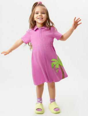 Платье детское 123BBGMC50113100, фиолетовый, 122