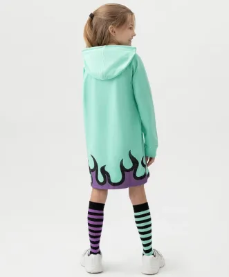 Платье из плотного трикотажа салатовое 222BBGF50011800 р.98 – фото 3