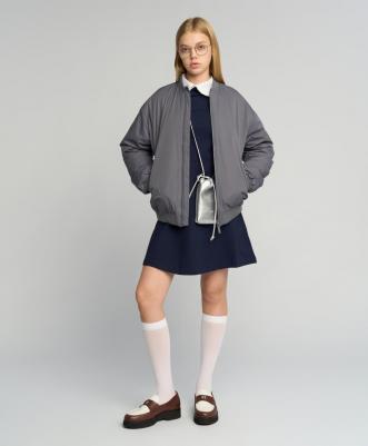 Платье с белым отложным воротником с ажурной вязкой синее (128) – фото 8