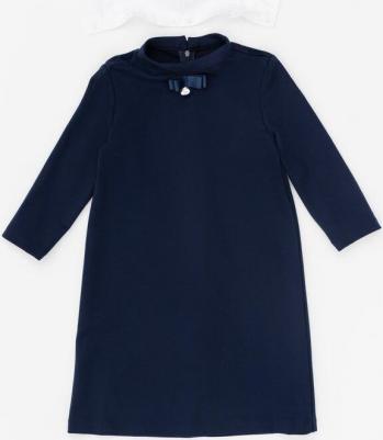 Платье синее с воротником 152 – фото 2