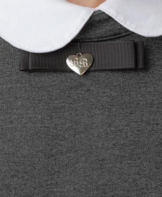 Платье со съемным воротником серое (140) – фото 5