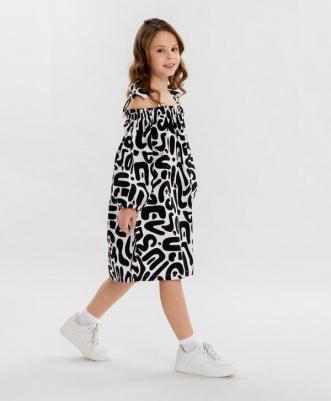 Сарафан 124BBGF25030213, черно-белый, 146