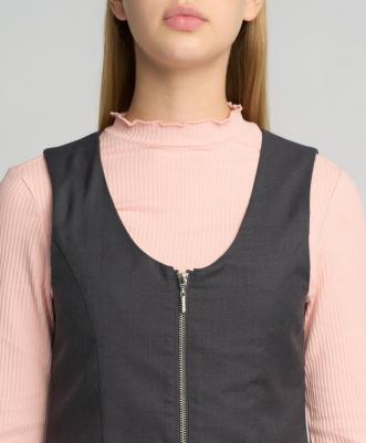 Сарафан детский 222BBGS25010100 цв. серый р. 152 – фото 5