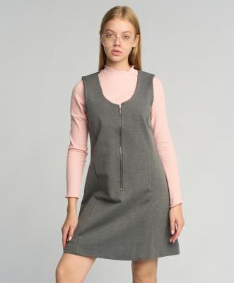 Сарафан детский 222BBGS50020100 цв. серый р. 134 – фото 4