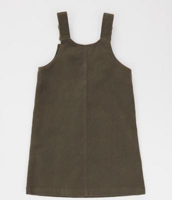 Сарафан вельветовый с регулируемыми лямками хаки, 104, 224BBGMC2502 – фото 2