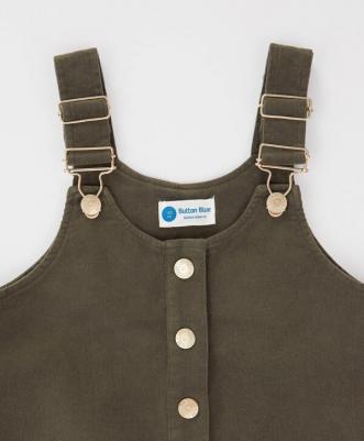 Сарафан вельветовый с регулируемыми лямками хаки, 110, 224BBGMC2502 – фото 5