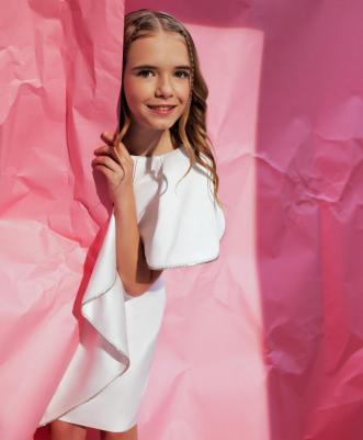 Платье 124GPGC2501, белый, 146