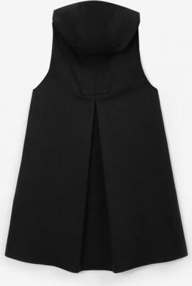 Платье текстильное с капюшоном чёрное для девочки, 170, 224GSGJC2501 – фото 3