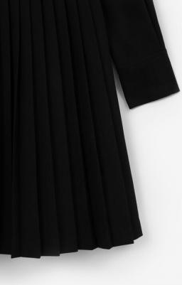 Платье текстильное с накладными карманами чёрное для девочки, 170, 224GSGJC2502 – фото 1