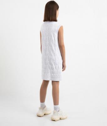 Платье вязаное без рукавов белое для девочек (158) – фото 3