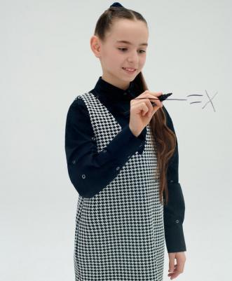 Сарафан детский 224GSGJC5001, черно-белый, 164