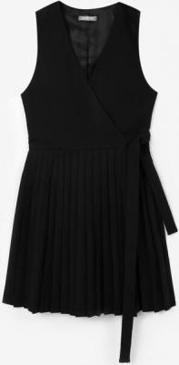 Сарафан текстильный с запахом черный для девочки, 164, 224GSGC2504 – фото 2