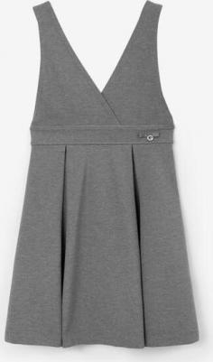 Сарафан трикотажный А-образной формы серый для девочки (140) – фото 3