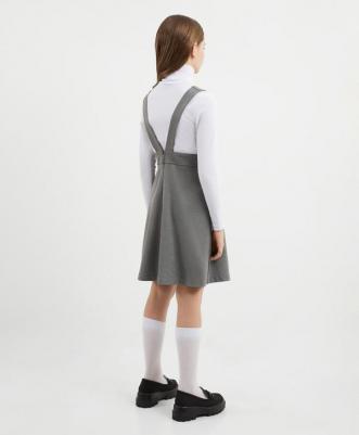 Сарафан трикотажный А-образной формы серый для девочки (146) – фото 2