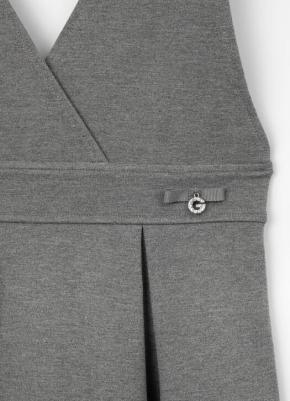 Сарафан трикотажный А-образной формы серый для девочки (158) – фото 1