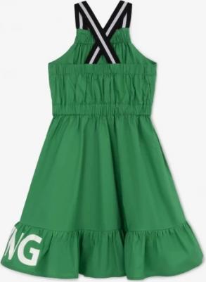Сарафан яркий из поплина зеленый для девочек (104) – фото 1