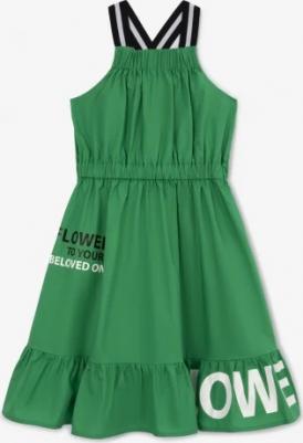 Сарафан яркий из поплина зеленый для девочек (104)