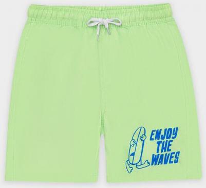 Шорты для плавания салатовые с принтом (128-134)