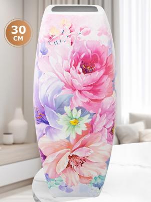 Ваза 3,15 л "Акварель" квадрат, 12,5х12,5х30 см, NEW BONE CHINA