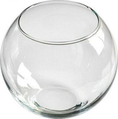 Ваза Кюгель стеклянная прозрачная 17x15 см – фото 1