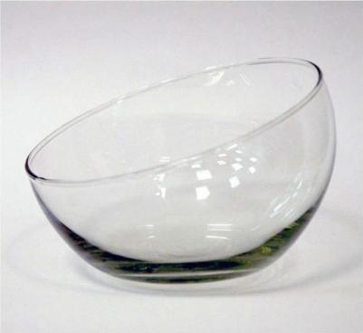 Ваза шаровая Анабель прозрачная с косым резом – фото 1