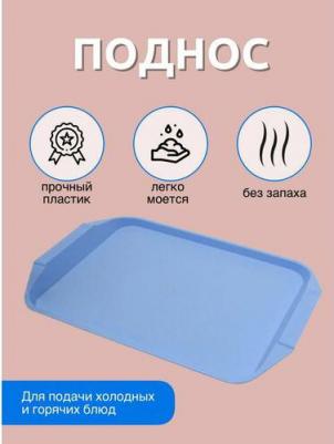 Поднос, 30x43 см, цвет: голубой