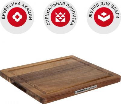 Сервировочная доска 33x28, акация – фото 2