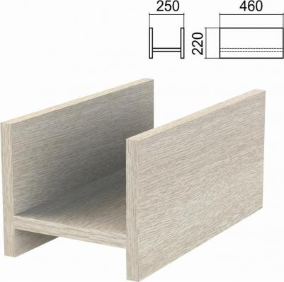 Подставка под системный блок А-401 (ясень шимо, 250х460х220 мм)