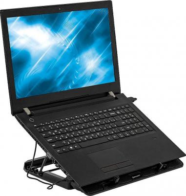 Подставка для ноутбука с охлаждением, 2 порта USB-A, LED-подсветка, 352х252 мм, 513617 – фото 14
