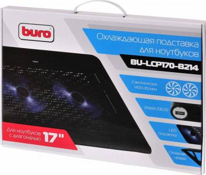 Подставка для ноутбука BU-LCP170-B214 17" металлическая сетка/пластик черный – фото 1