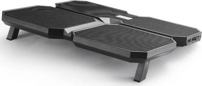 Подставка для ноутбука MULTI CORE X6, 15.6", 380х295х24 мм, 2хUSB, вентиляторы 4 х 900г, черный [multicorex6] – фото 5