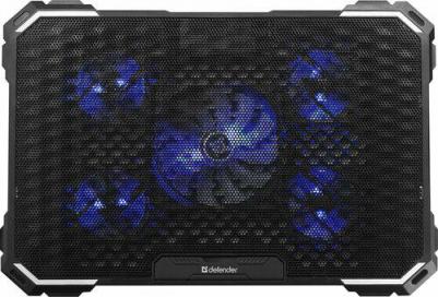 Подставка для ноутбука NS-518, черный металл, пластик, макс. диагональ 17, активное охлаждение, кол-во вент. 5 – фото 1