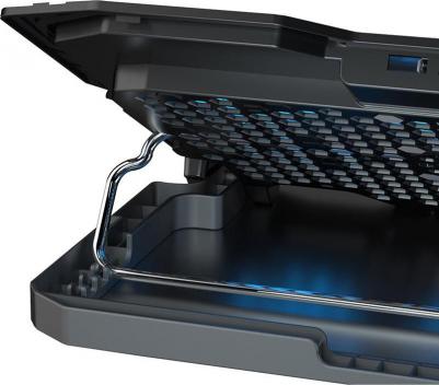 Подставка для ноутбука D-NCP150-2, 15.6", 360х260х27 мм, 2хUSB, вентиляторы 2 х 120 мм, 650г, черный – фото 4