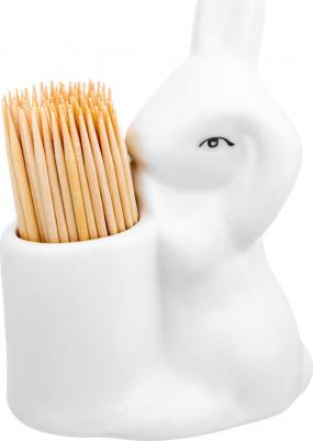 Вазочка под зубочистки 6,5х4,5х10 см Кролик-Зайка, с зубочистками – фото 1