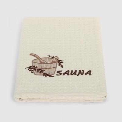 Полотенце вафельное sauna beige 70x140