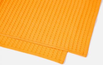 Полотенце вафельное 100*150 оранжевое банное домашнее пляжное 100% хлопок банная простынь – фото 3