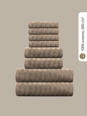 Комплект полотенец Торлей Беж 30Х50-4/50Х80-2/70Х130-2, 100% Хлопок, 500 Г/М2 – фото 3
