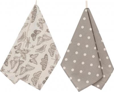 Набор полотенец кухонных Butterflies бабочки бежевый