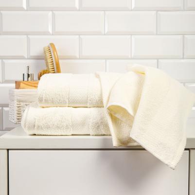 Комплект полотенец махровых Sevil Молочный 03-009 30х60;50х90;70х140 – фото 3