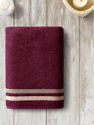 Полотенце махровое Исландия 50x90 см 400 г/кв.м бордовое