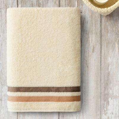 Полотенце махровое Исландия 50x90 см 400 г/кв.м светло-бежевое