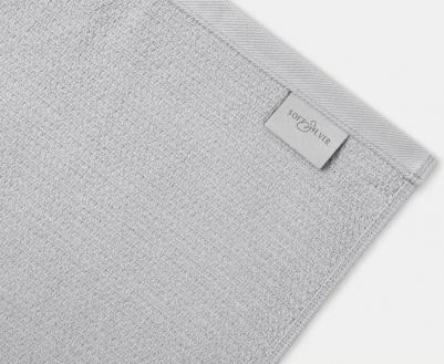 Полотенце Double touch Благородное серебро 65х140 см – фото 7