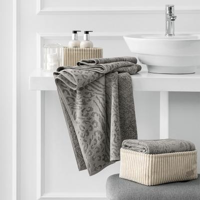 Эймон серый Полотенце 50х100, 60% хлопок/40% sensotex эвк волок, 600 г/м2 – фото 3